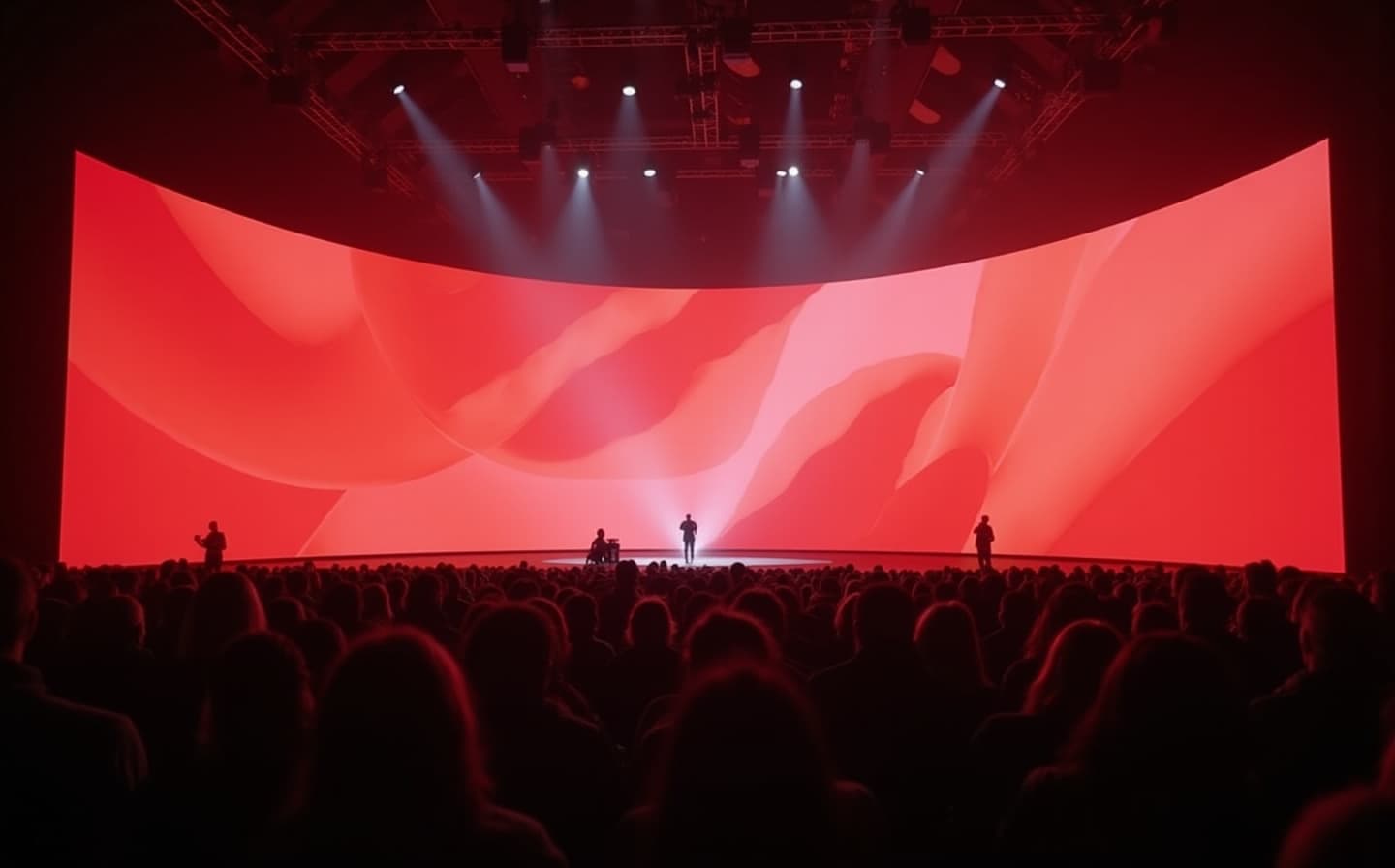 Immersive light and motion on a large stage
